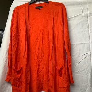 Banana Rebublic 100% Merino Wool Orange Cardigan